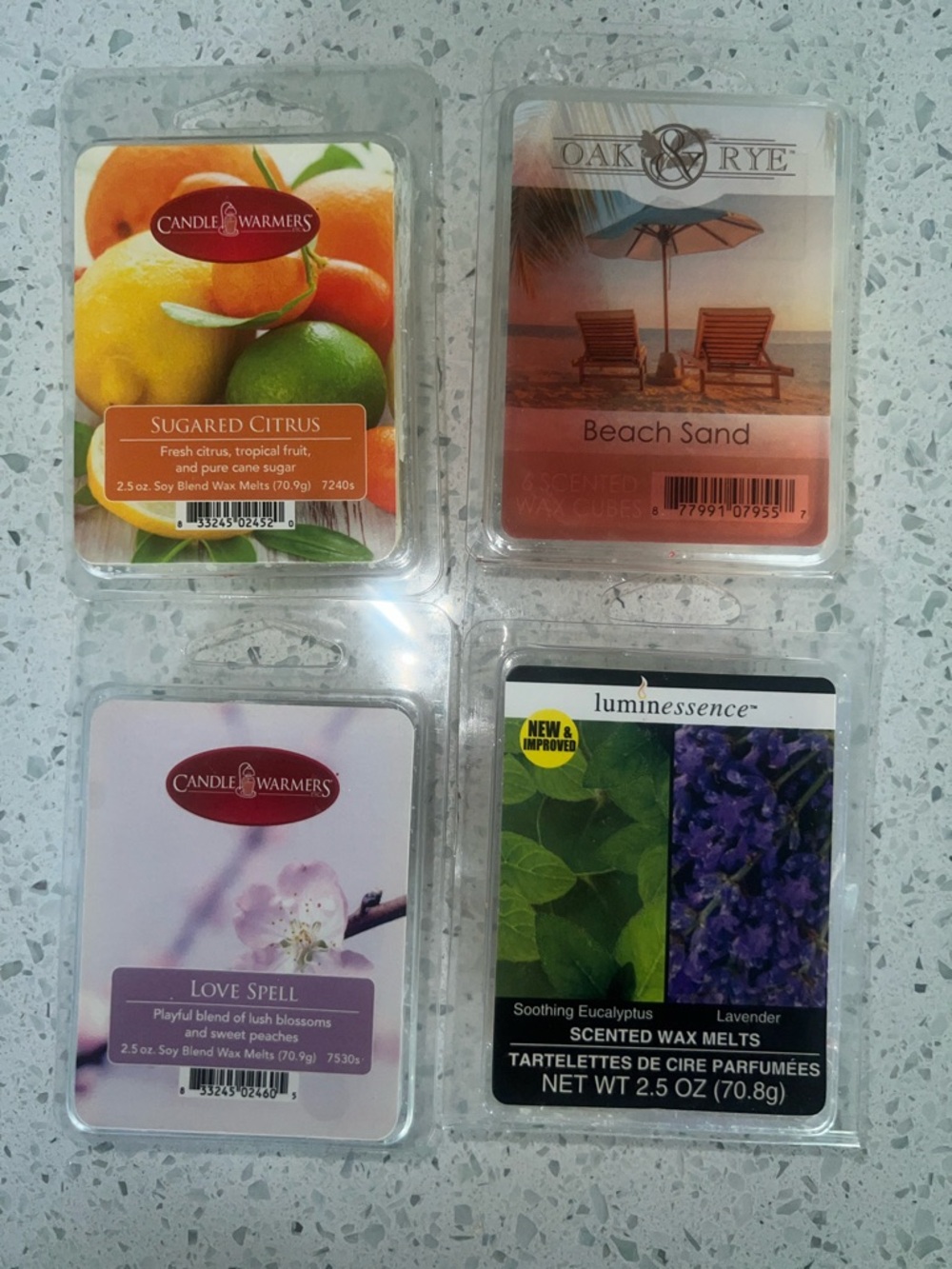 4 packs of scented wax melts